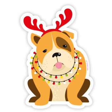 Christmas bulldog