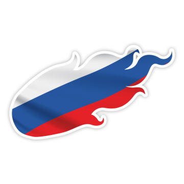 Flaming Flag RU